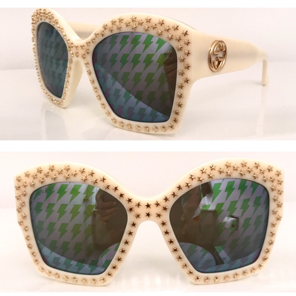 Gucci Star studs oversized sunglasses